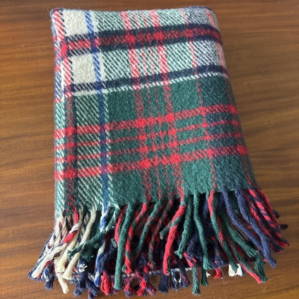 Vintage Perth Robe All Wool Tartan Plaid Throw Blanket Lap Robe 41x60 Cabin F/W
